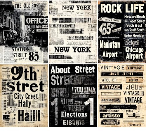 Carta di riso industriale grunge, 21 x 27 cm, per decoupage, design per mobili, tecnica mista, biglietti e artigianato, decoupage CRAFT KREATIVELY