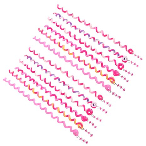 Pinza para Trenza de Pelo para Niñas Rosa 12 Piezas Espiral