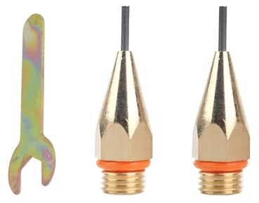 pistola colla caldo, 1/2/3 set di ugelli in rame for pistola for colla a caldo, ugello di piccolo diametro 1,0x40 mm, diametro di apertura 1 mm con chiave for ugelli(1.0-40mm 3pcs)
