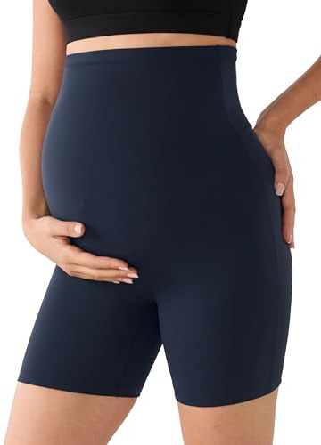 MOMANDA Sömlösa biker shorts för gravida 6 | Natrelax-kollektion, Gravidyoga-shorts, Över magen, Aktiva shorts för kvinnor