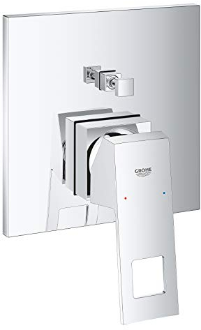 GROHE Eurocube - Einhand-Wannenbatterie (Fertigmontageset, verdeckte Befestigung, automatische Umstellung), chrom, 24062000
