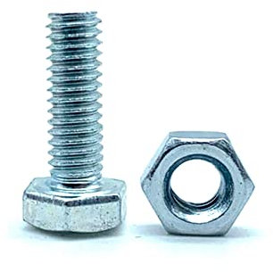 DOJA Barcelona | Viti Testa Esagonale e Dadi | 50 Set Viti Testa Esagonale + 50 Dadi | M5x20mm | Acciaio Zincato | Bulloni a Testa Esagonale | Assortimento Bulloni e Dadi esagonali per Ferramenta