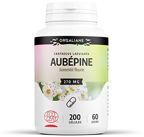 Aubépine Biologique | 810 mg/jour | Crataegus laevigata | Certifié Ecocert | 200 Gélules