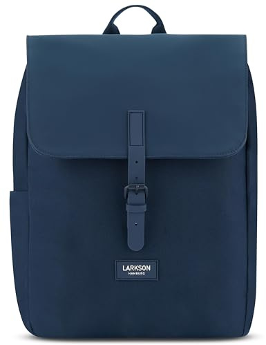 LARKSON Sac à Dos Femme Petit Bleu - Ida - Sac pour l'Université, les Loisirs – Compartiment Rembourré pour Ordinateur Portable 13 Pouces - Hydrofuge