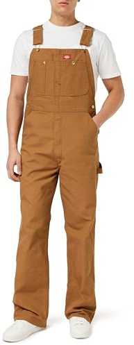 Dickies, Herren, Klassischer Latzhosen-Overall, RINSED BROWN, 38W / 30L