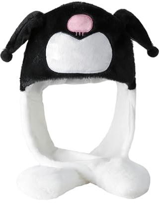 Focupaja Cappello Salterino Carino Orecchie Cosplay Animale Festa di Natale Cappello Divertente Nero Bianco