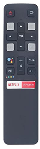 VINABTY RC802V-FLR1 Remplacement de la télécommande vocale appropriée TCL/Android LED Smart TV 32S6500S 32S6500 40S6500 40S6500F 40S6500FS 43S6500F 43S6500 S6500