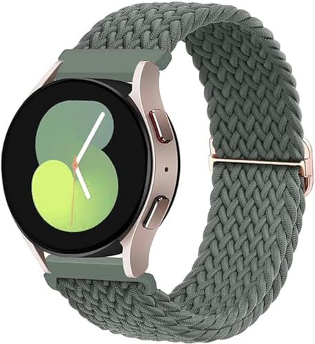 Klockarmband Nylon för Samsung Galaxy Watch 7/Watch 6 Classic/Watch 4/Watch FE, 20mm Sport Ersättningsrem Armband Ersättningsband för Galaxy Watch 5 Pro/Active 2/Watch 3