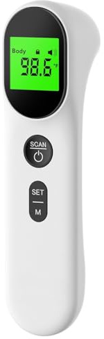 Forehead Thermometer for Adults Kids No-Touch Infrared Digital Thermometers for Kids Non Contact Baby Thermometer Accurate Reading with LCD Display, Mute Mode, Memory Recall, Fever Alarm