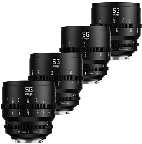 SGimage 25mm/35mm/50mm/75mm T1.4 Cine-Objektiv Vollformat-Festbrennweite für E-Mount-Kameras für A7 III IV A7RIV A7SIII A7C A9