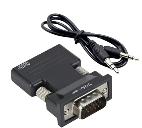 Adaptador VGA macho a hembra, convertidor VGA, adaptador VGA, adaptador de monitor, convertidor USB a VGA para amplificadores, escritorio, HDTV, altavoces, proyector