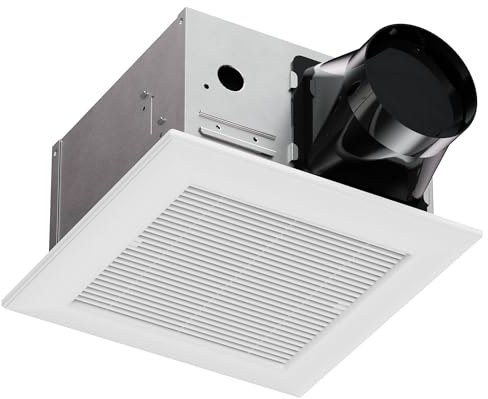 JULLISON Ventilation Fan With Grille for Bathroom and Home, 100CFM, 25W Ceiling Mount Shower Exhaust Fan, 120V, White, Wet Rated, ETL Certified