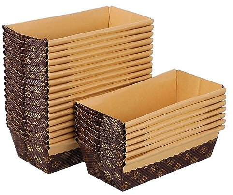 ELAYARD 25pezzi Stampo Per Pane Forma Di Barca Teglie Da Forno Antiaderenti Per Torte Per Muffin Toast e Dolci Materiale Resistente e Facile Da Pulire