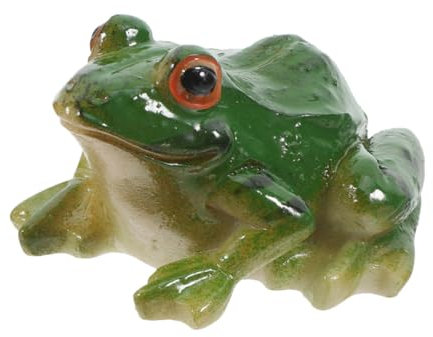 ibasenice Statuetta Decorativa Artigianale in Materiale Sintetico Mini Scultura a Forma Di Anfibio Ornamento Da Giardino e Casa Resistente Allo Sbiadimento Leggero e Portatile
