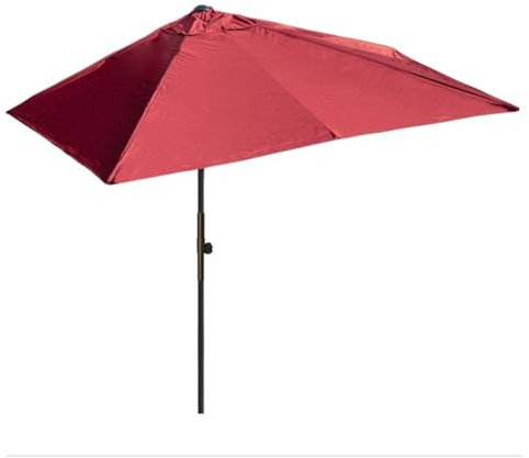 QSPNVFB Demi-Parasol De Patio Rectangle Parasol Mural De Balcon, Demi-Parasol Extérieur De Protection UV pour Jardin Terrasse Marché Arrière-Cour Réglable(Burgundy,270cm/9ft)