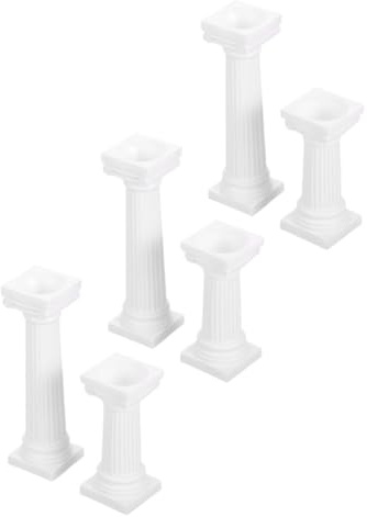 TOYANDONA 6pcs Roman Column Statue Mini Roman Pillars Zen Garden Tool Home Office Decor Photo Prop