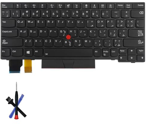 Table-King Clavier de Remplacement rétroéclairé Applicable Lenovo Thinkpad X280 A285/X390 X395/L13 Gen1/S2 Gen6/S2 5th Gen S2 (Arabe)