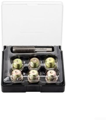 Kit di riparazione filettature, 13 pezzi, M13-M20 x 1,5 mm, per tappo di scarico dell'olio, set di rubinetti in acciaio temprato per riparare e ripristinare i fili dei fori di scarico (M17 x 1,5)