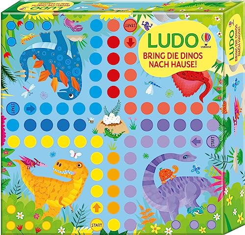 LUDO - Bring die Dinos nach Hause!: Set mit Spielbrett, Spielfiguren und Würfel – ab 3 Jahren