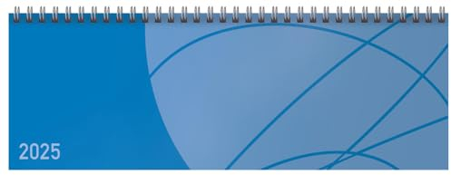 Tischkalender quer Professional Colourlux 2025 blau: 1 Woche 2 Seiten; Bürokalender; Tischquerkalender im Format: 29,8 x 10,5 cm