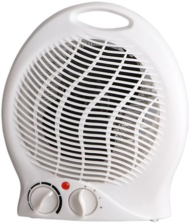 Termoventilatore fisso 2000W, 2 velocità, bianco