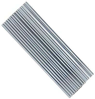 Jonoisax Aluminium-Schweißdraht Lötdraht - 1,6/2/2,4MM 20 Stück Universal-Niedrigtemperatur-Aluminium-Fülldraht Für Strom, Chemie, Lebensmittel, Silber,Diameter:2.4mm,500mm