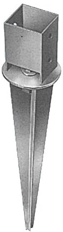 Pollmann®Baubeschläge 4990810 Einschlag-Bodenhülse, verstellbar 91/750 mm, feuerverzinkt
