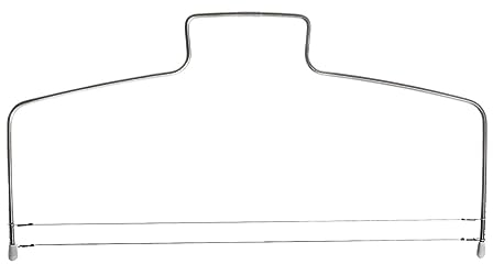 Intirilife Coupe-gâteau en acier inoxydable - 31.8 x 14.5 cm - Coupe-gâteau à deux fils dentelés pour une découpe uniforme des gâteaux et des tartes