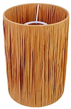 Qianly Romantischer Lampenschirm Aus Bast Im Europäischen Stil für Esstisch, Nachttisch, Bauernhaus, 14 cm x 20 cm