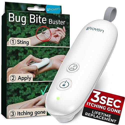 iProven Insect Bite Relief Device, Chemical-Free Treatment of Insect Bites and Stings, Itching and Swelling Healer BBB-112BLU