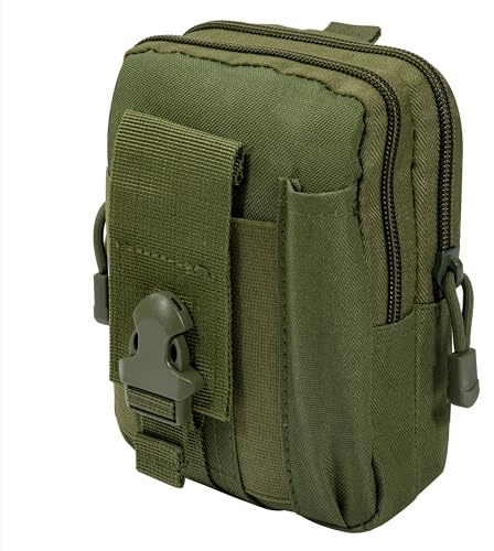 AYMQC Taktische Hüfttaschen EDC Molle-Tasche Kompakt Gürteltasche Multifunktional Bauchtasche für Wandern Camping Radfahren Laufen Angeln (Armeegrün)
