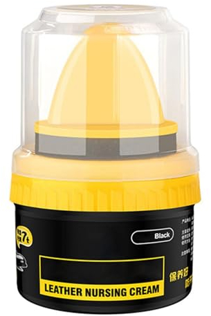 ZUICC Crème de réparation du cuir Cirage liquide, Cirage à Chaussures avec brosse-éponge, Baume de soin pour cuir, crème de réparation pour cuir, Cirage Pâte universel pour cuir, sièges auto (Noir)