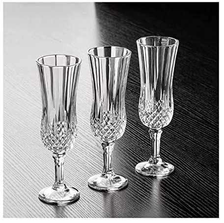 Champagnerkelche 150-ml-Glas-Champagnergläser, schlichte, hohe Sektgläser im Vintage-Stil, 3er-Set, leichte Luxus-Champagnergläser for die Hausbar und besondere Anlässe Schaumweingläser ( Color : A )