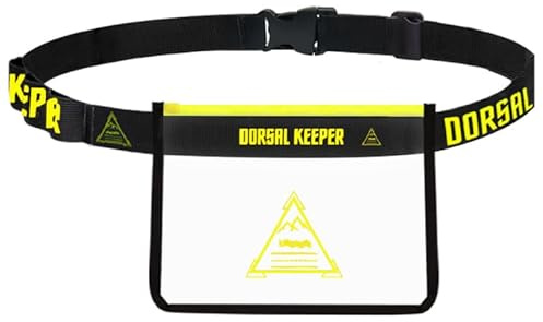 Dorsal Keeper Porta Dorsal cinturón Deportivo número de competición Trail Running Triatlón duatlón Ciclismo Maratones Marcha nórdica 4 Colores Unisex (Amarillo)