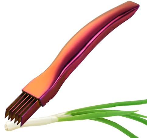 Tritatutto per verdure, taglierino per cipolla verde - Affettatrice multifunzionale per cipolla verde in metallo in acciaio inossidabile,Tagliaverdure per alimenti da cucina, taglierino per tritare ag