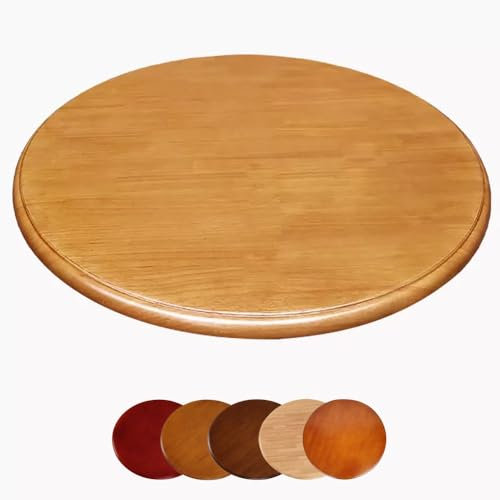 YOHIEE Bandeja de Madera para Servir, Plato Giratorio Grande Lazy Susan de 60-100 cm, Plato Giratorio de Madera Suave Y Silencioso, Centro de Mesa de Comedor Redondo, Gran Capacidad De Carga(Tan,70cm-