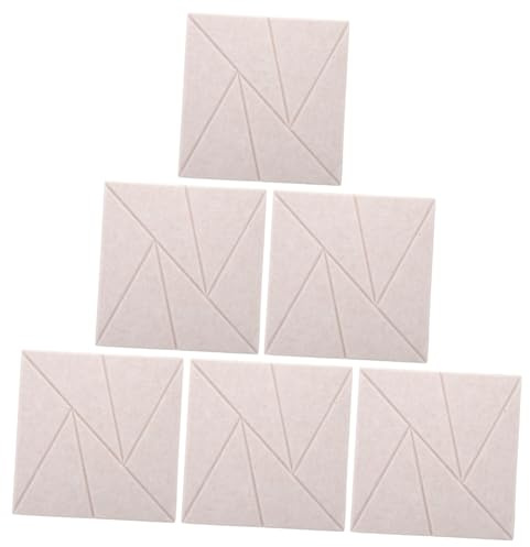 TOYANDONA 6 Pack Self-adhesive Acoustic Foam Panels for Gaming Room Office Noise Absorption Polyester Fiber Sound Dampening Wall Treatment