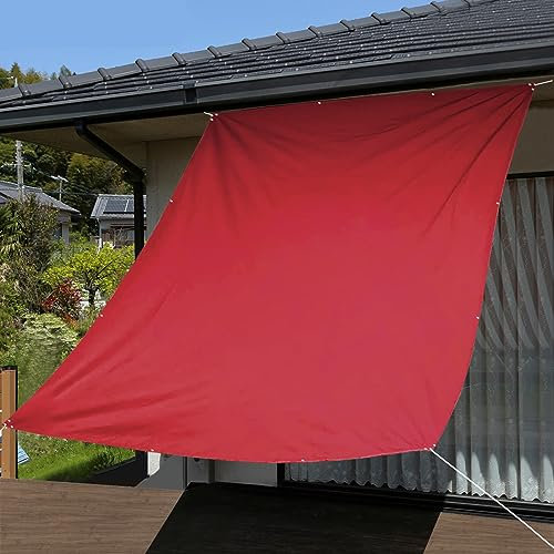 Balkon-Sichtschutz für den Außenbereich, 60 x 500 cm, rot, Sichtschutzzaun für Terrasse, Hinterhof, Veranda, winddicht und UV-beständig