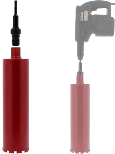 Corona diamantata Ø 120 mm con adattatore per trapano e perforatore SDS-plus