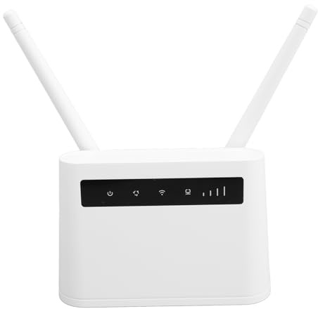 Routers de Juegos WiFi Router CPE 4G LTE, 2.4GHz, 300Mbps Desbloqueo de Alta Velocidad Enrutador de Punto WiFi Móvil con Ranura de Tarjeta SIM, 2 Antenas de Alta Ganancia, hasta