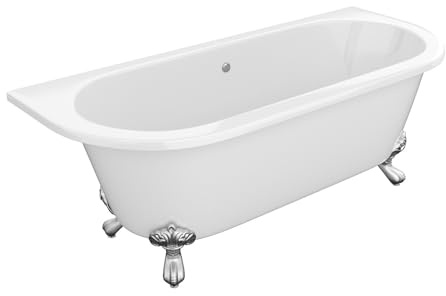 Vente-unique - Freistehende Badewanne mit Füßen 1 Sparus - Acryl - weiß