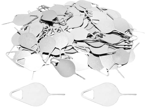 PDETVEO 100 perni universali in metallo per espulsori di schede SIM, strumento professionale per la rimozione del vassoio per la maggior parte degli smartphone, tablet, dispositivi mobili