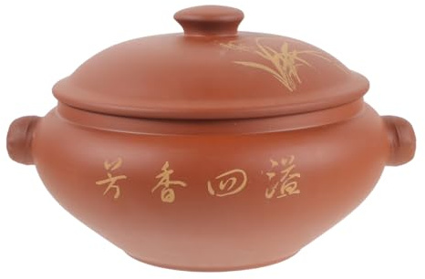 YOSADIER Casserole Céramique pour Cuisson Vapeur Pot Multifonction pour Viandes et Légumes Facile à Nettoyer Utiliser Design Traditionnel pour de Cuisine