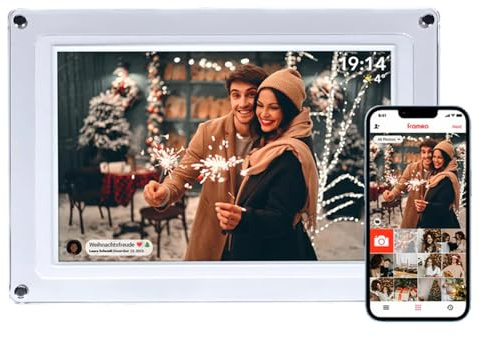 Rollei Smart Frame WiFi 109 Elektronischer Digitaler Bilderrahmen Frameo | WLAN Digital Photo Frame 10,1 Zoll 1280x800 IPS Touchscreen 32GB Speicher Acryl Digitaler- Bilderrahmen-Frameo-Digital-Frame