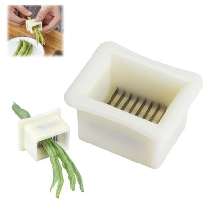 Green Bean Slicer,Stainless Steel Bean Slicer,French Style Green Bean Cutter,Multipurpose Beans Cutter,French Bean Slicer Bean Grater,Long Bean Stringer Kitchen Gadget for Cooking Prep