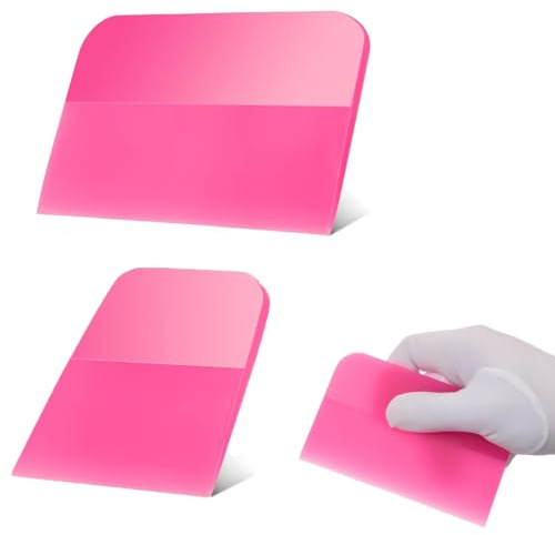 DIFLAX 2 Stück Rakel Gummirakel Rose Rakel Silikon Rakel Soft PPF Rakel WickelRakel Vinyl Rakel für folien Autozubehör Fenster Tönung Auto Werkzeug Tapeteninstallation