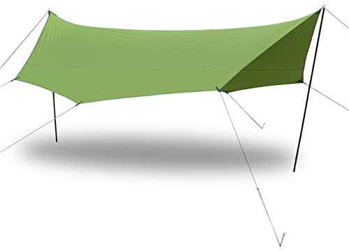 Aqiong - Tienda de campaña de lona para camping, tienda de campaña, impermeable, protección para la pesca de senderismo, Picnic (color verde, tamaño: 510 x 510 cm)