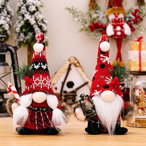 ACAREY Weihnachtsdeko Wichtel, 2 Stück Rot Weihnachten Deko Wichtel, Weihnachtsdeko Innen Süß Weihnachtsdeko Amerikanisch Wichtel, Weihnachten Wichtel Set für Weihnachtsdeko Fenster, Geschenke
