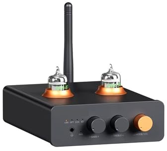 Amplificateur de Casque Bluetooth USB DAC Préampli à Lampes pour Home cinéma