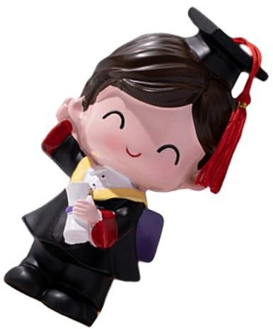 ORFOFE Abschlussfeier Kuchendekoration Doktorpuppenschmuck aus Langlebigem Harz Desserttischdeko Geschenk für Absolventen Arzt Kuchen und Cupcake Topper